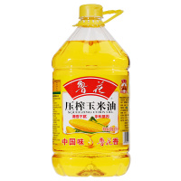 鲁花玉米油炒菜烹饪烘培香飘万家浓香物理压榨玉米油5L*1桶