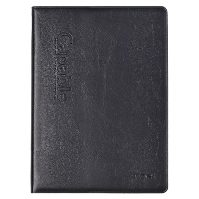 晨光(M&G) 文具会议记录本皮面商务a5笔记本本子软皮记录记事本 72张日程本办公用品黑1本APYLM488