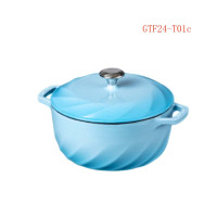 格力格力法国进口珐琅锅家用炖锅格力大松珐琅锅家用铸铁锅炖锅炖盅锅汤锅GTF24-T01c