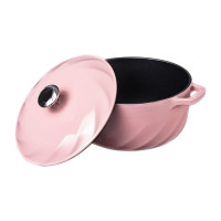 格力 珐琅锅双耳汤锅24cm铸铁锅炖锅煮饭锅 珐琅釉永不变色摩卡粉 24cm GTF24-T01e