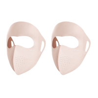 DUKAKA杜卡卡全脸防晒面罩防紫外线10A抗菌玻尿酸防护女口罩透气粉色+粉色