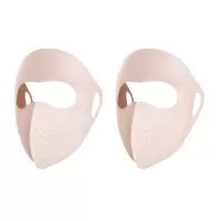 DUKAKA杜卡卡全脸防晒面罩防紫外线10A抗菌玻尿酸防护女口罩透气粉色+粉色