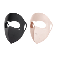 DUKAKA杜卡卡全脸防晒面罩防紫外线10A抗菌玻尿酸防护女口罩透气黑+粉