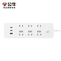 公牛(bull)GNV-U16733全长1.8m六插位插座67W快充接线板插排笔记本电脑插板多功能家用办公充电器