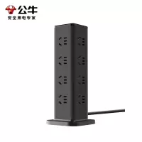 公牛(bull)GNV-UL1016[黑色16插/1.6m]立式插座桌面插排面板充电宿舍多功能排插多孔位插线板