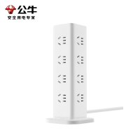 公牛(bull)GNV-UL1016[白色16插/1.6m]立式插座桌面插排面板充电宿舍多功能排插多孔位插线板