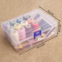 苏宁宜品推荐12色缝纫线套装(12色线+收纳盒+免穿针30枚+剪刀+皮尺+穿针器+顶针+拆线刀)