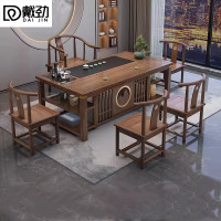 戴劲 茶台茶具套装一体禅意茶几茶桌椅套装组合泡茶台2.0祥和桌+围椅+4月牙