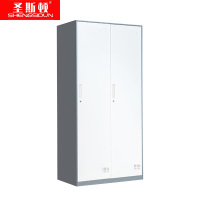 圣斯顿 双门铁皮衣柜0.7mm S-TY1652-W 1850*500*900mm 灰套白 台