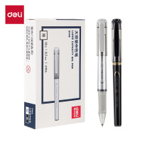 得力(deli)0.7mm 大容量 中性笔水笔子弹头商务签字笔 12支/盒S148