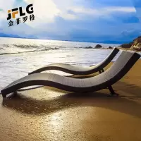 金菲罗格户外藤编躺床沙滩泳池躺椅
