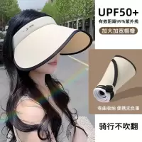 Bonnie&Toni夏季空顶防晒帽女款防紫外线大帽檐户外骑车遮脸桃心遮阳太阳帽子
