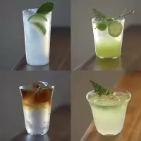 展艺(ART EXHIBITION) 简约超薄柯林杯长饮杯酒吧鸡尾酒饮品杯海波杯古典杯玻璃饮料杯子碟形杯[330ml]