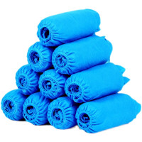 安美尚 一次性鞋套防尘耐磨防滑脚套 100包蓝色100B