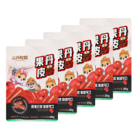 三只松鼠果丹皮休闲零食蜜饯果脯山楂片山楂卷小吃150g*5袋