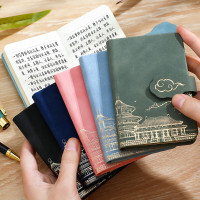 朗捷 国潮小笔记本本子高颜值小本子口袋记事本便携式小笔记本随身口袋本a7精致迷你随手记备忘录本 浅粉色 单位:1本