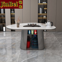 锦北岩板茶桌椅组合现代家用阳台客厅简约茶桌办公室泡茶桌 1.2桌