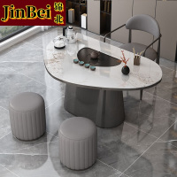 锦北岩板茶桌椅组合现代家用阳台简约茶桌办公室泡茶桌 1.3桌1主椅2凳