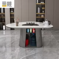 晋舰岩板茶桌椅组合现代家用阳台简约茶桌办公室泡茶桌1.4桌