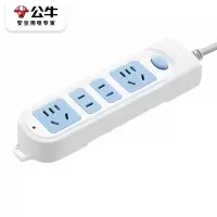 公牛(BULL) 新国标插座/插线板/插排/排插/接线板/拖线板 GN-607 4位总控开关全长1.8米