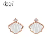 Crocus by gk-beck 一贝子贝母耳饰 玫瑰金 CRSE0229