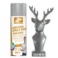 好顺 自动手摇自喷漆金属防锈家具木器漆汽车家用 银色5*450ml