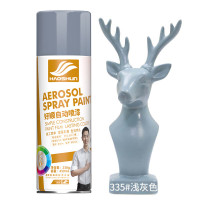 好顺 自动手摇自喷漆金属防锈家具木器漆汽车家用 浅灰色5*450ml