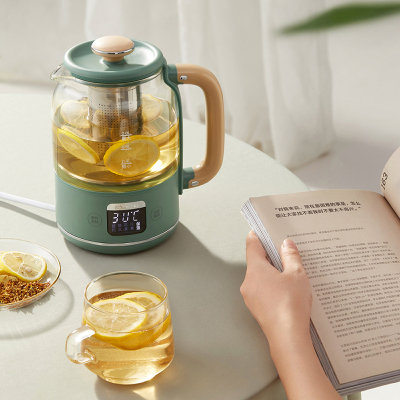 小熊养生壶办公室mini小型家用多功能玻璃烧水花茶壶煮茶器