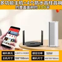 先科(SAST) 无线发射吸顶音响无需布线即插即用吊顶嵌入式吸顶喇叭音箱 一拖四带4个无线防水音柱