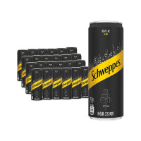可口可乐 怡泉Schweppes 无糖零卡 苏打水汽水饮料330ml*24罐 整箱装