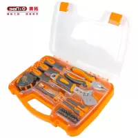 赛拓(SANTO)0332 家用工具箱套装 工具组套 家庭维修工具包 多功能五金工具箱 实用经典款 34件维修组套