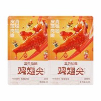 三只松鼠鸡翅尖麻辣鲜香鸡肉休闲解馋零食熟食零食小吃60g*2袋