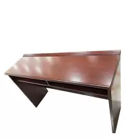 麦叶办公桌 高密度板贴木皮1200mm*400mm*760mm 抽屉*2+椅子*2