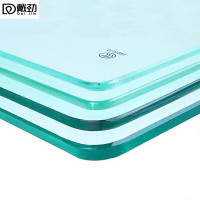 戴劲玻璃桌面钢化方形玻璃桌面酒店饭店食堂防刮痕玻璃桌面边长 边长85CM