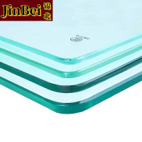 锦北玻璃桌面钢化方形玻璃桌面酒店饭店食堂防刮痕玻璃桌面边长100CM