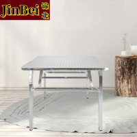 锦北不锈钢餐桌圆台烧烤夜宵大排档餐桌农村摆地摊圆形桌1.0米方桌