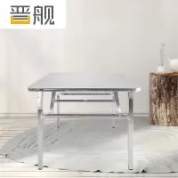 晋舰不锈钢餐桌圆台烧烤夜宵大排档餐桌农村摆地摊圆形桌1.0米方桌