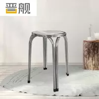 晋舰不锈钢餐桌圆台烧烤夜宵大排档餐桌农村摆地摊圆形桌不锈钢凳子