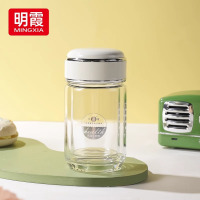 双层玻璃水杯女生小容量迷你高颜值果茶2025新款加厚个人户外运动专用杯子200ml