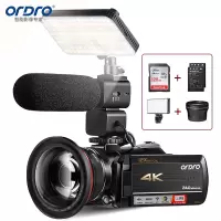 欧达(ORDRO)顶配版 4K摄像机专业直播录像机家用手持DV光学变焦高清数码摄影机vlog短视频会议 AC5