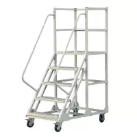 易企采 100CM登高梯 仓库可拆卸理货货架梯子可移动平台登高梯