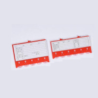 齐鲁安然 货架标签横梁磁性材料卡库房标识牌货架计数标牌三轮 三轮磁性标牌55X75mm三磁 红色 50个