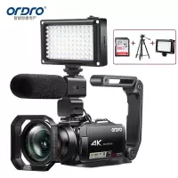 欧达(ORDRO) 豪华版 4K直播摄像机数码高清dv录像机专业vlog短视频摄影机家用旅游会议 AC7