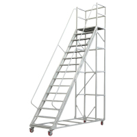 易企采 350CM登高梯 仓库可拆卸理货货架梯子可移动平台登高梯