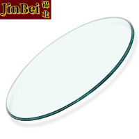 锦北玻璃桌面钢化圆形玻璃桌面酒店饭店食堂防刮痕玻璃桌面直径40CM