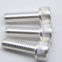 hizhg 304不锈钢镀银内六角真空通孔螺丝;M2*8