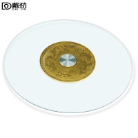 戴劲餐桌转盘酒店饭店食堂钢化玻璃圆形底座转盘圆桌转盘直径148CM