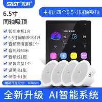 先科(SAST)智能AI吸顶音响天花吊顶家庭影院音乐标配(内置精灵)智能语音主机+4个6.5英寸发烧级同轴重低音吸顶音响