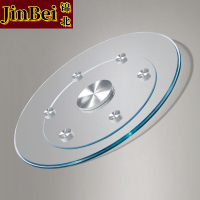 锦北餐桌转盘钢化玻璃转盘酒店饭店食堂圆形底座辅助轮转盘 直径128CM