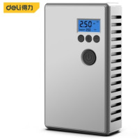 得力(deli) DL880230 无线充气泵 车载充气泵 便携式打气泵打气筒带灯 灰色